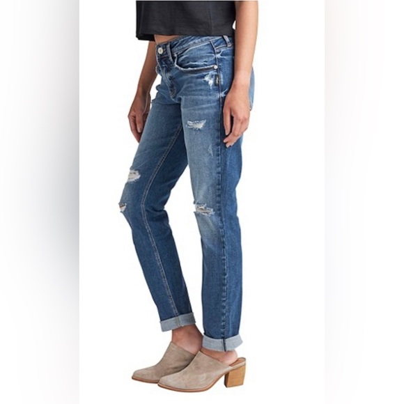 Silver Jeans Co Mid-Rise Boyfriend - Picture 3 of 13